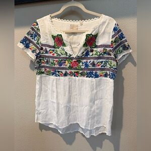 125. Anthropologie “Moineau Bouquet” Blouse by Vanessa Virginia Size 6 Rare EUC
